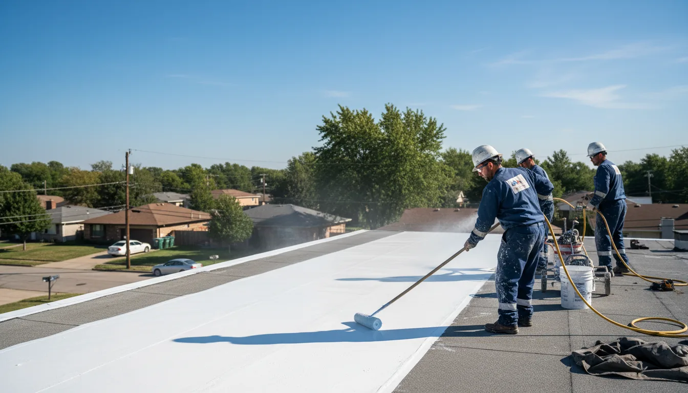 Commercial roof coating in Kenefic, OK near me